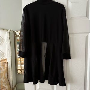 Black Tunic Top Size S